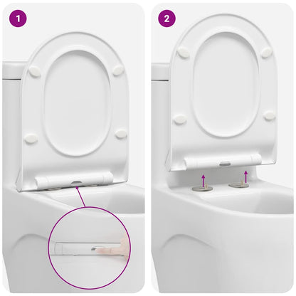 Sedile del WC Bianco 48.5 x 36 x 5 cm Polipropilene