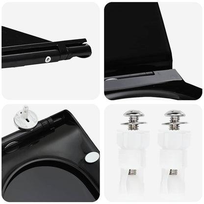 Sedile del WC Nero 48.5 x 36 x 5 cm Polipropilene