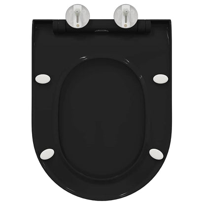 Sedile del WC Nero 48.5 x 36 x 5 cm Polipropilene