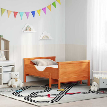 Struttura del letto con materasso Cera marrone 80 x 200 cm