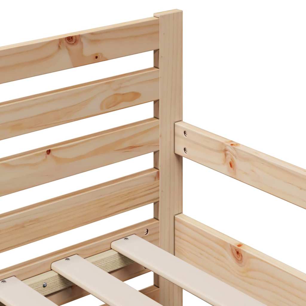 Struttura letta con materasso estensibile Marrone 80 x 200 cm | homemem39