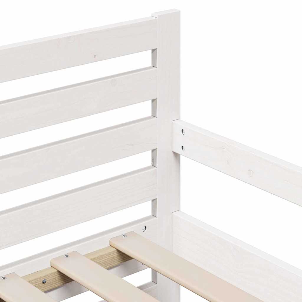 Struttura letta con materasso estensibile Bianco 80 x 200 cm | homemem39