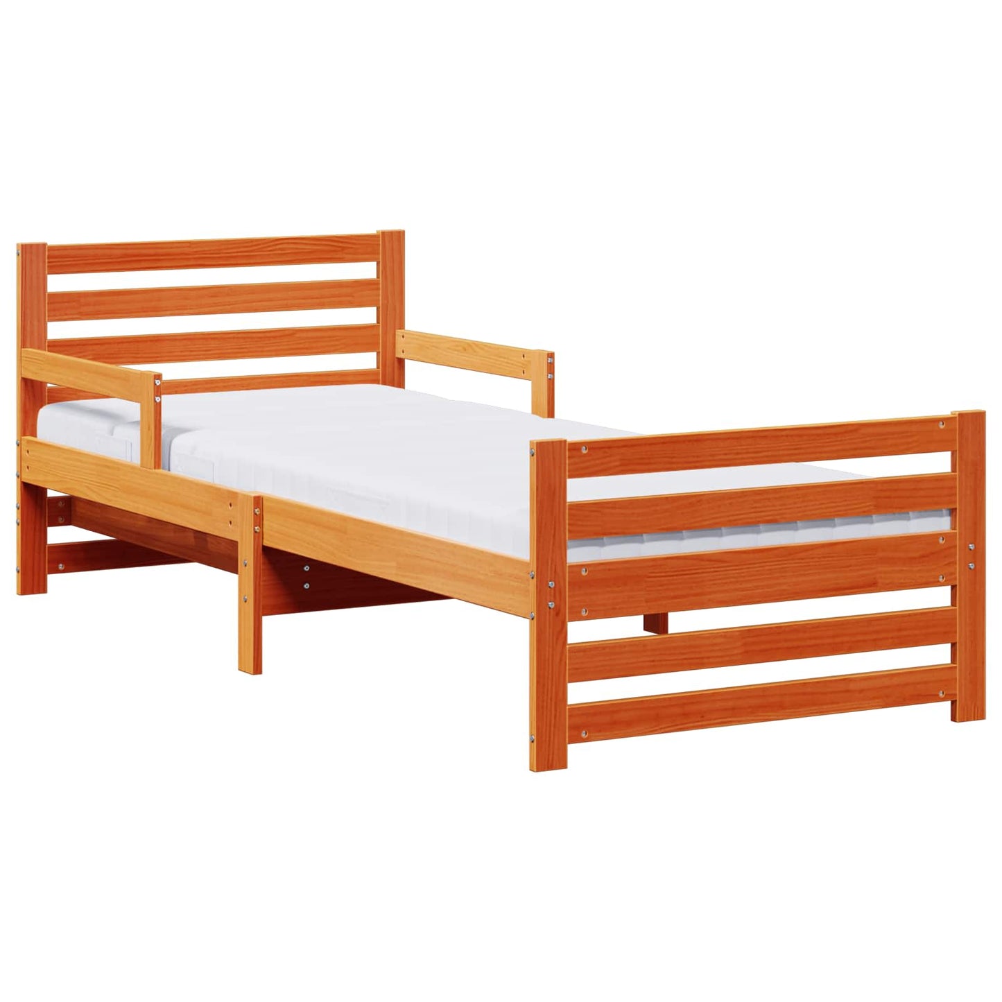 Struttura letta con materasso estensibile Marrone 80 x 200 cm | homemem39
