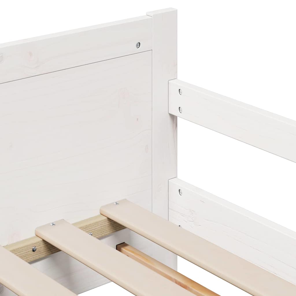 Struttura letta con materasso estensibile Bianco 80 x 200 cm | homemem39