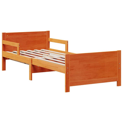 Struttura del letto Marrone cerato 80 x 200 cm Pino massello
