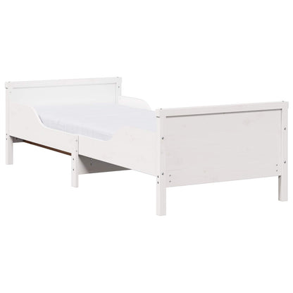Struttura letto con materasso estensibile Bianco 80 x 200 cm | homemem39