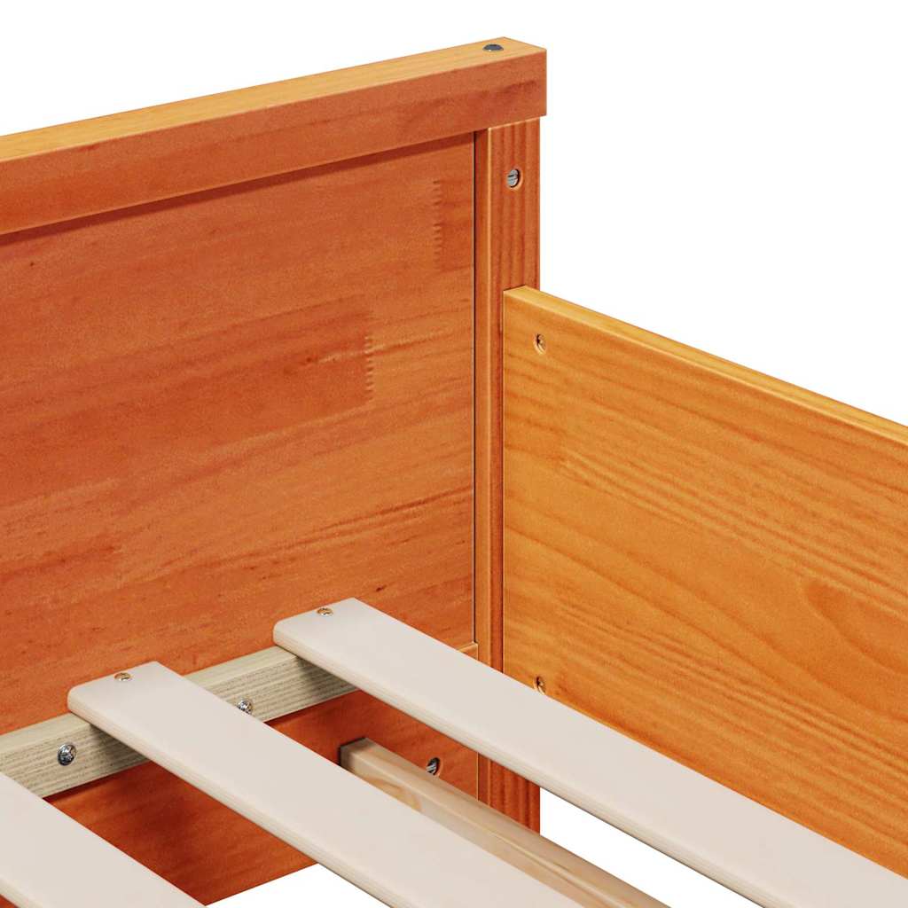 Struttura del letto Marrone cerato 80 x 200 cm Pino massello