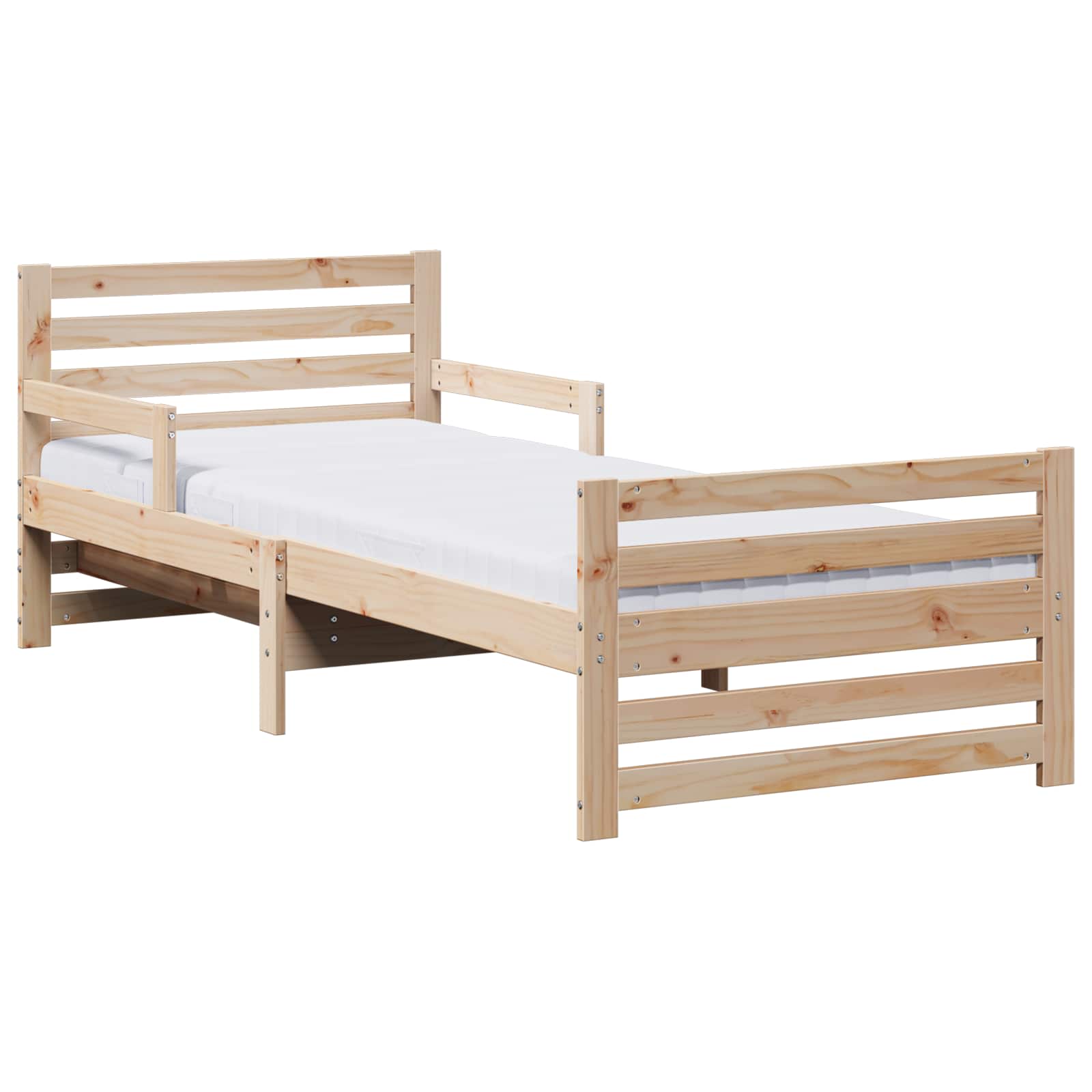 Struttura letto con materasso allungabile Marrone 80 x 200 cm | homemem39