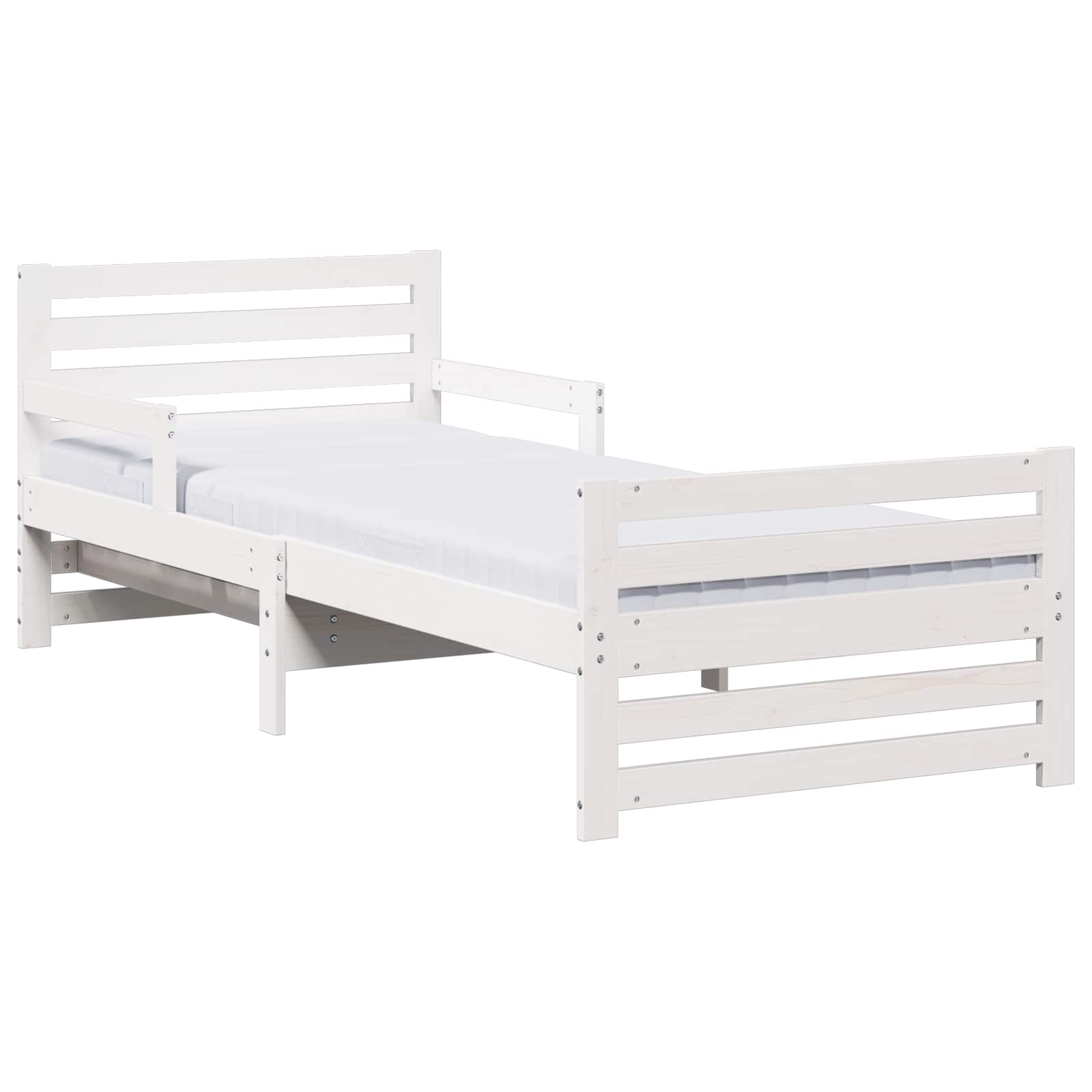 Struttura letto con materasso allungabile Bianco 80 x 200 cm | homemem39