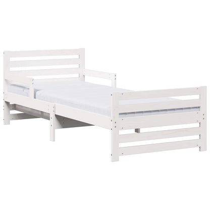 Struttura letto con materasso allungabile Bianco 80 x 200 cm | homemem39