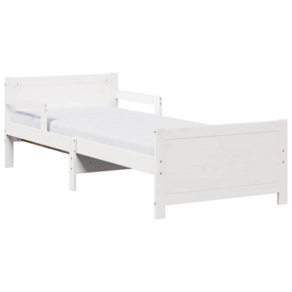 Struttura letto con materasso estensibile Bianco 80 x 200 cm | homemem39