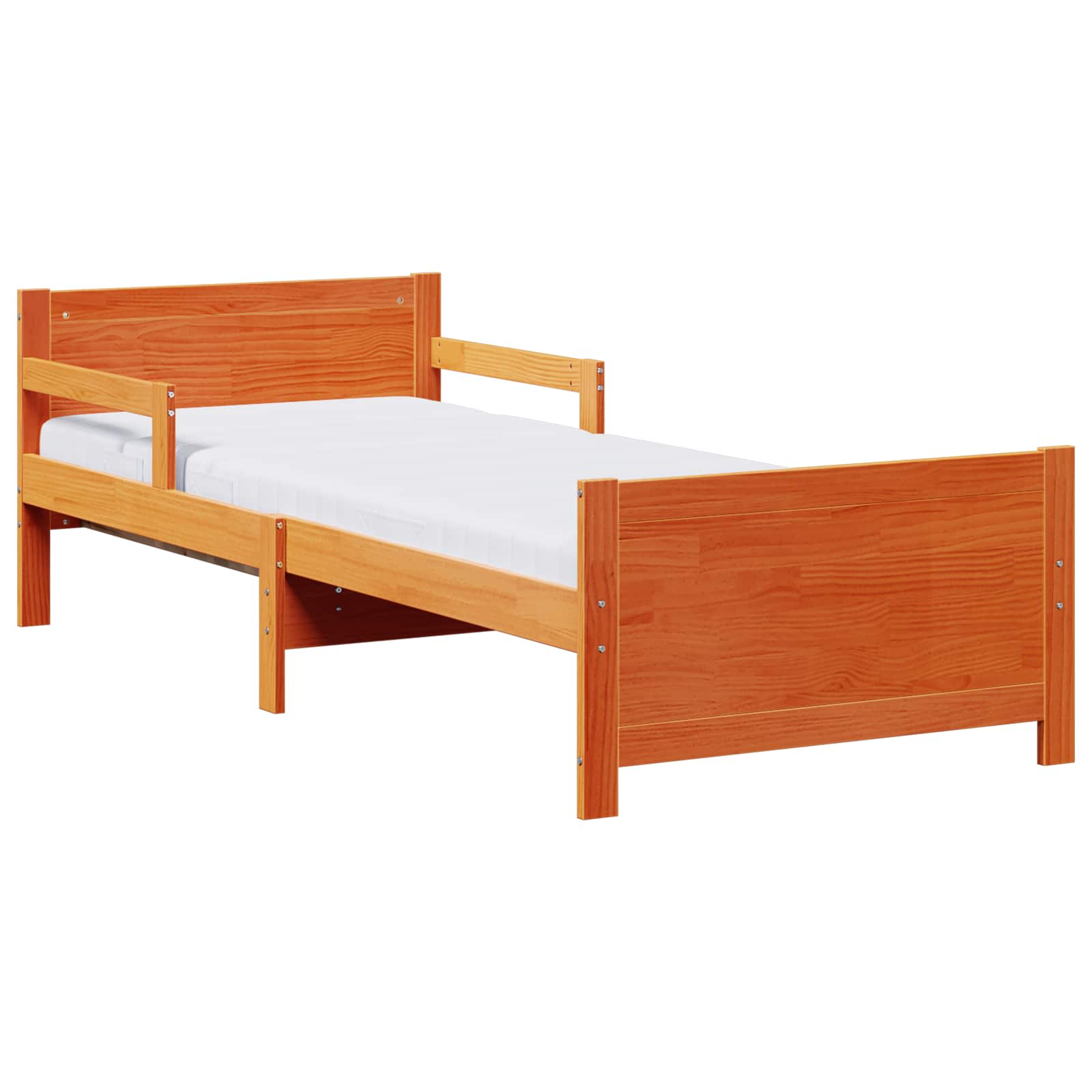 Struttura letto con materasso estensibile Marrone 80 x 200 cm | homemem39