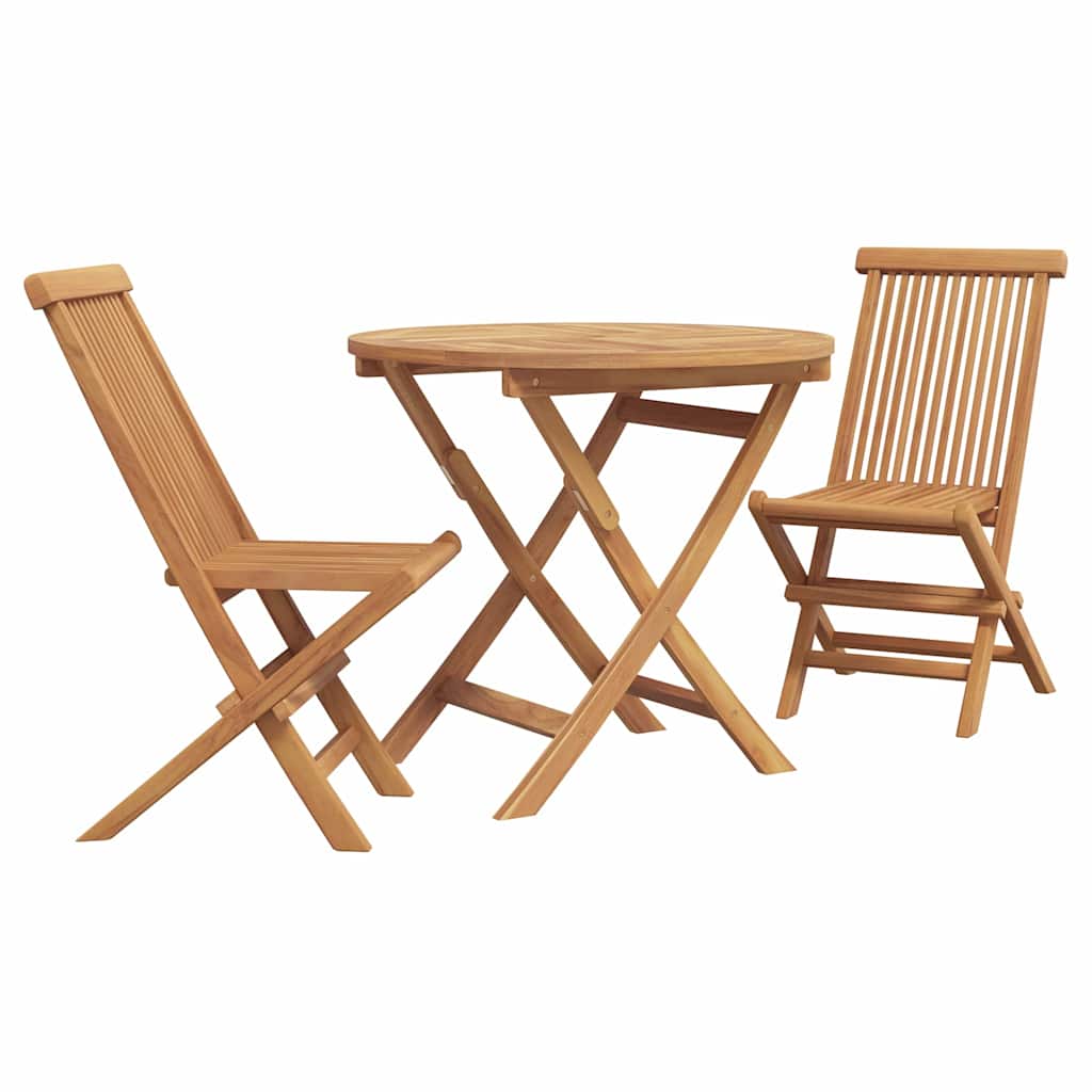 Set da Pranzo per Giardino 3 pcs Marrone Legno massello di teak - homemem39