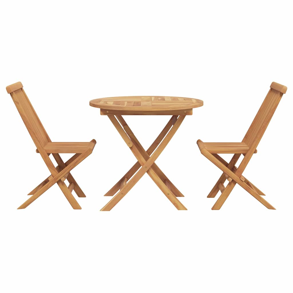 Set da Pranzo per Giardino 3 pcs Marrone Legno massello di teak - homemem39
