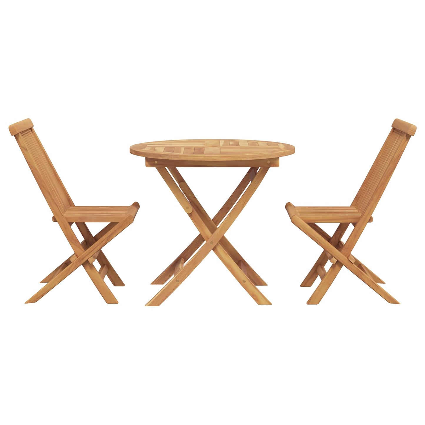 Set da Pranzo per Giardino 3 pcs Marrone