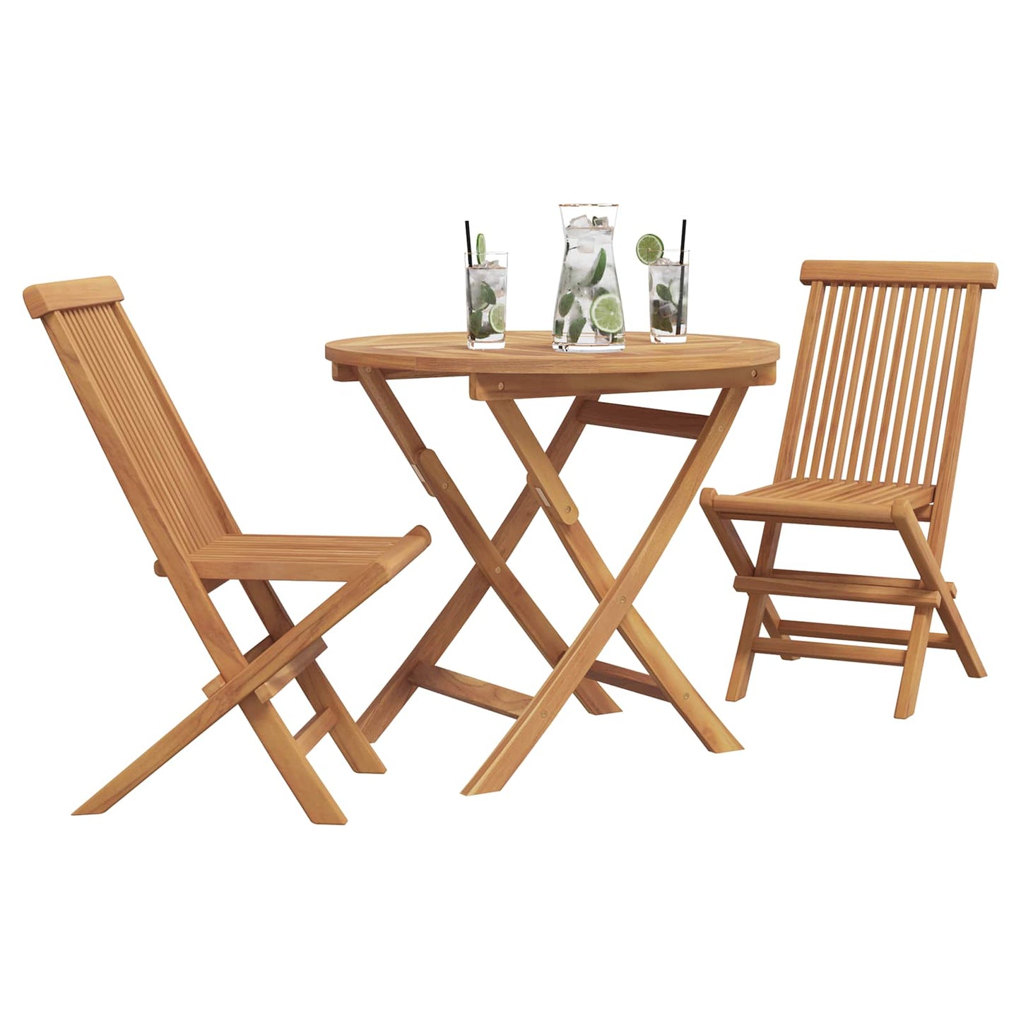 Set da Pranzo per Giardino 3 pcs Marrone