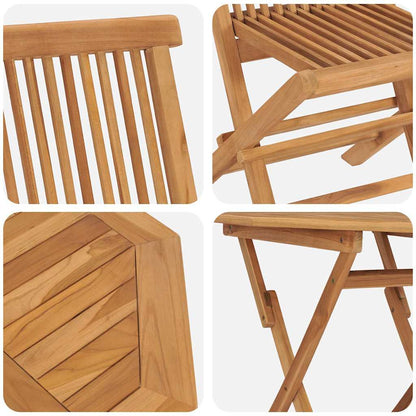 Set da Pranzo per Giardino 3 pcs Marrone Legno massello di teak - homemem39