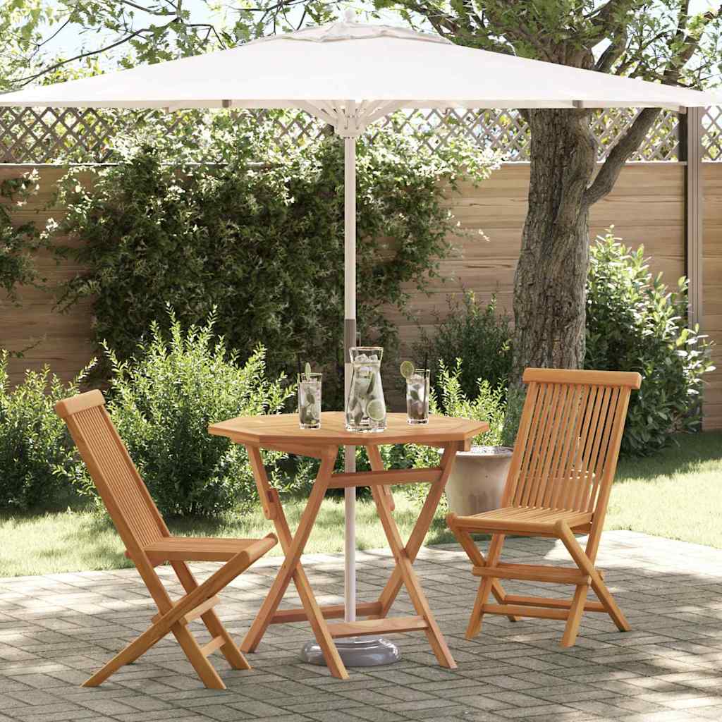 Set da Pranzo per Giardino 3 pcs Marrone Legno massello di teak - homemem39