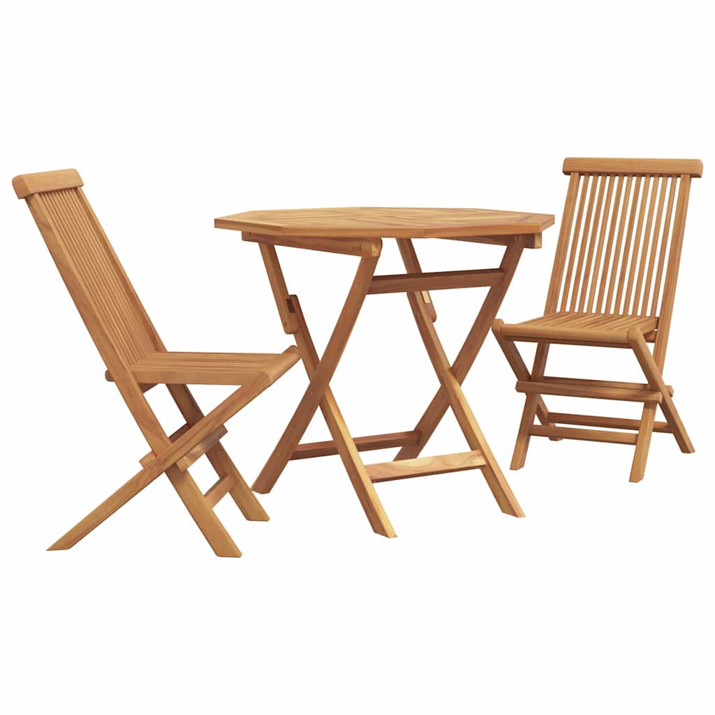 Set da Pranzo per Giardino 3 pcs Marrone Legno massello di teak - homemem39