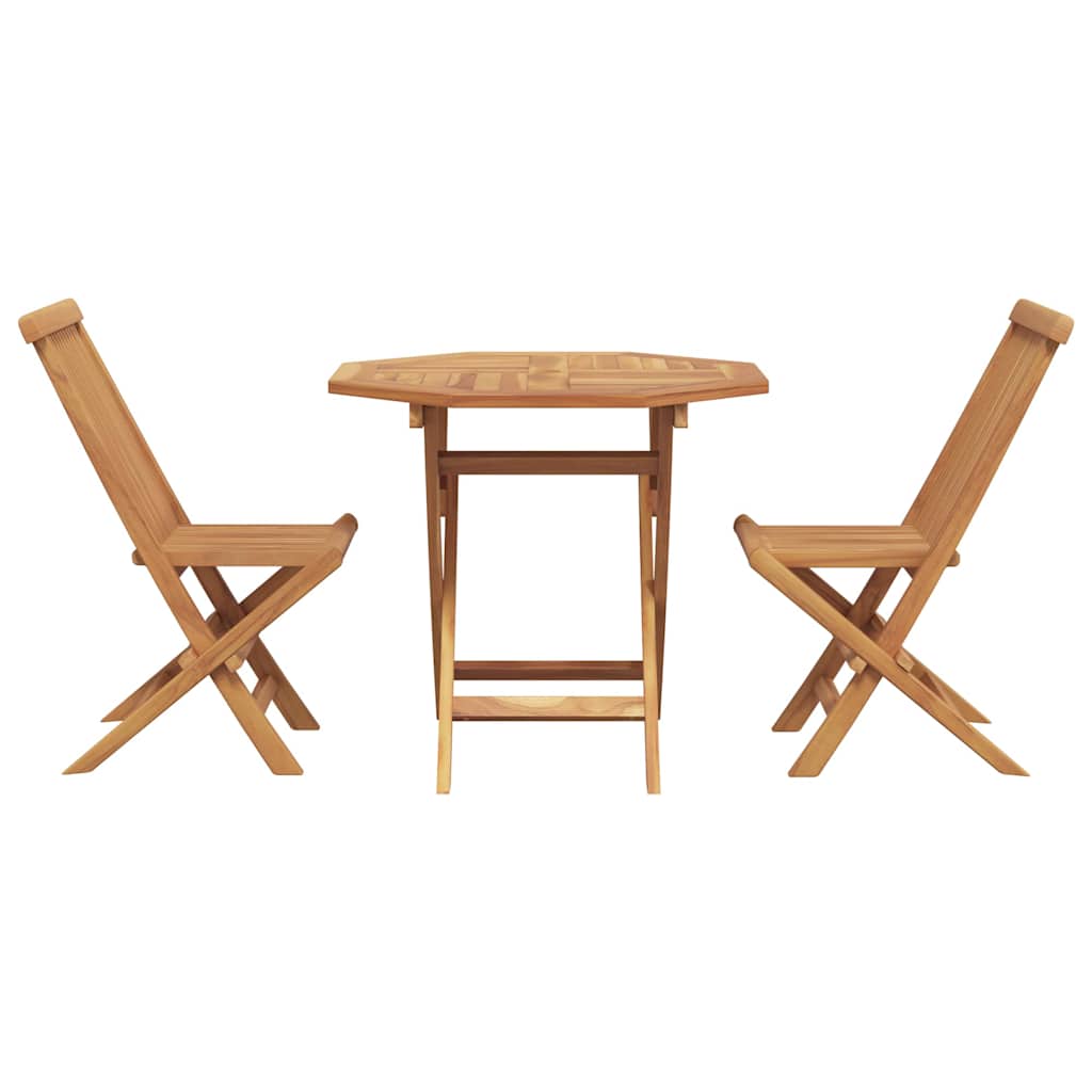 Set da Pranzo per Giardino 3 pcs Marrone Legno massello di teak - homemem39