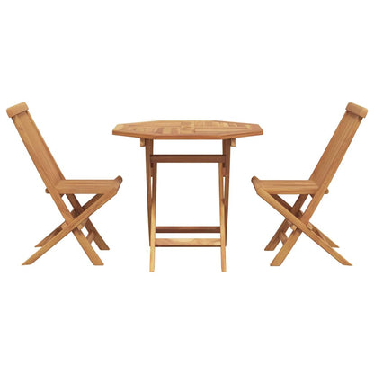 Set da Pranzo per Giardino 3 pcs Marrone Legno massello di teak - homemem39