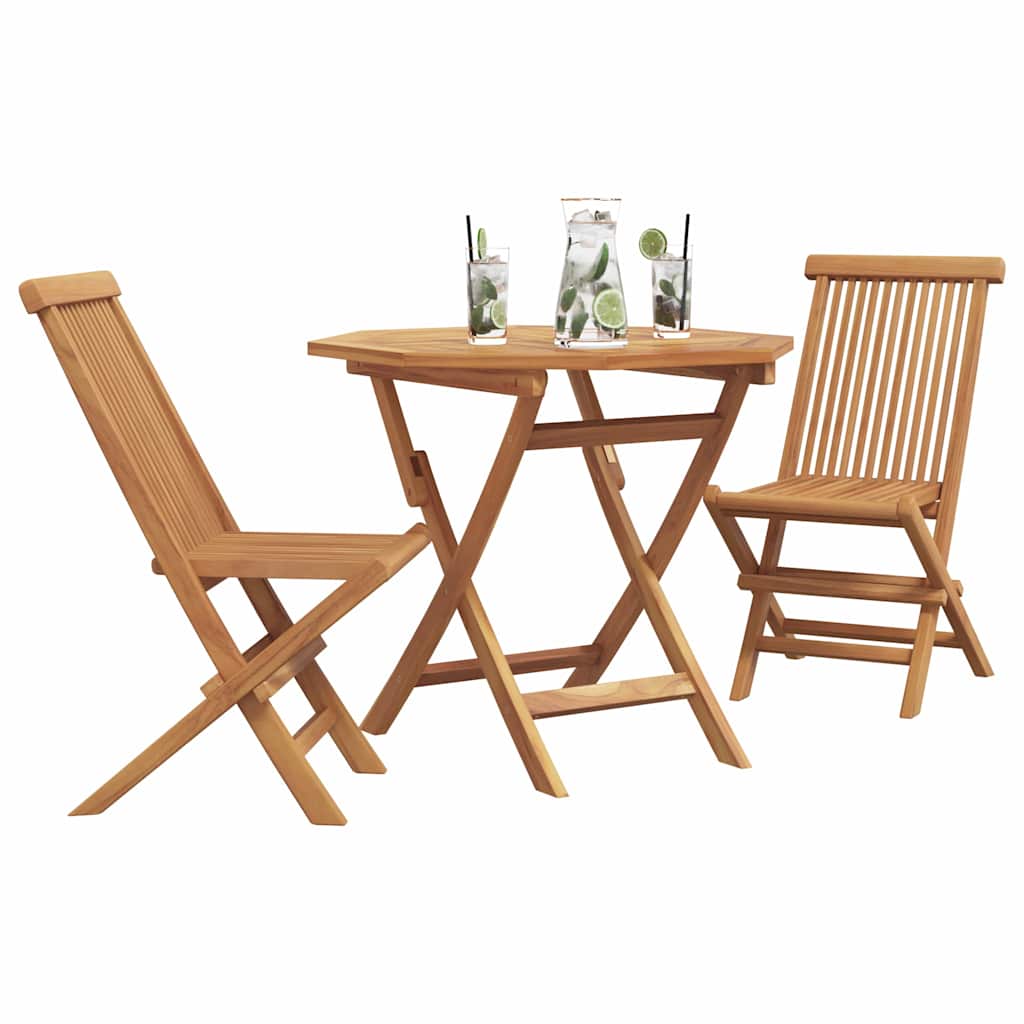 Set da Pranzo per Giardino 3 pcs Marrone Legno massello di teak - homemem39