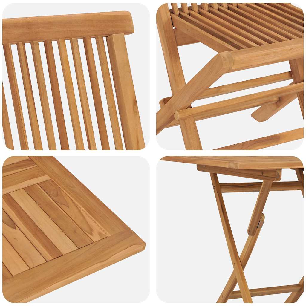 Set da Pranzo per Giardino 3 pcs Marrone Legno massello di teak - homemem39