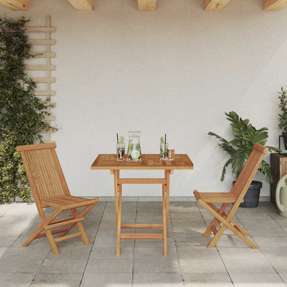 Set da Pranzo per Giardino 3 pcs Marrone Legno massello di teak - homemem39