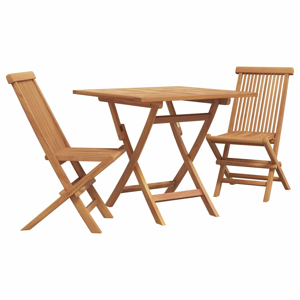 Set da Pranzo per Giardino 3 pcs Marrone Legno massello di teak - homemem39