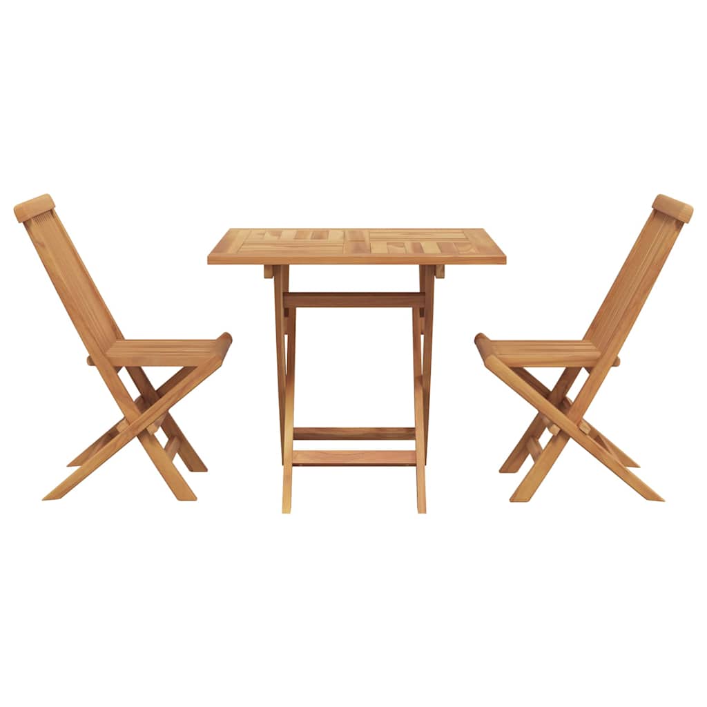 Set da Pranzo per Giardino 3 pcs Marrone Legno massello di teak - homemem39