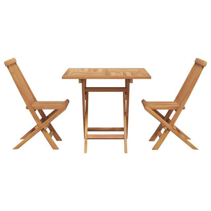 Set da Pranzo per Giardino 3 pcs Marrone Legno massello di teak - homemem39