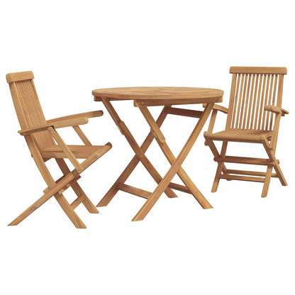 Set da Pranzo per Giardino 3 pcs Marrone Legno massello di teak - homemem39