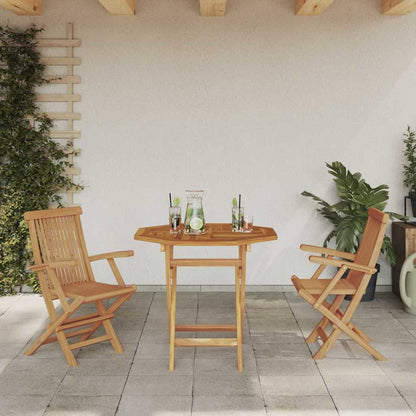 Set da Pranzo per Giardino 3 pcs Marrone Legno massello di teak - homemem39
