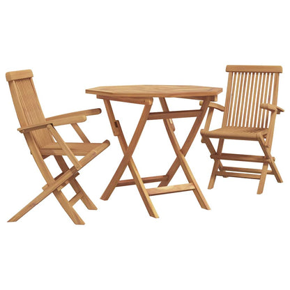 Set da Pranzo per Giardino 3 pcs Marrone Legno massello di teak - homemem39