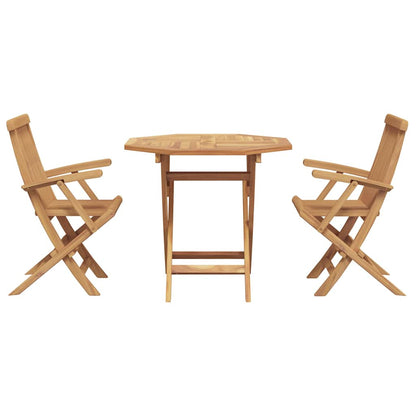 Set da Pranzo per Giardino 3 pcs Marrone Legno massello di teak - homemem39