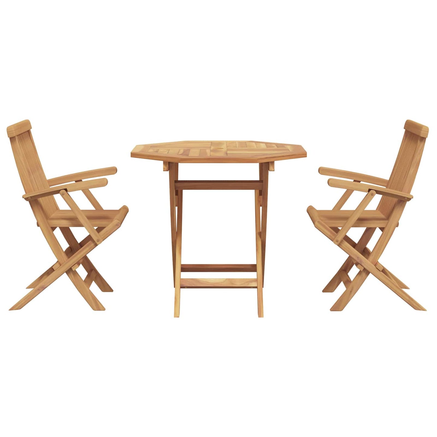 Set da Pranzo per Giardino 3 pcs Marrone