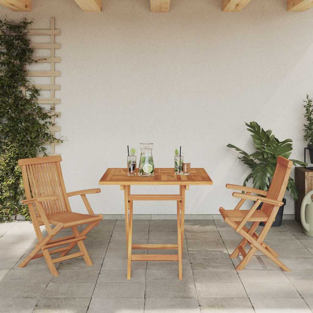 Set da Pranzo per Giardino 3 pcs Marrone Legno massello di teak - homemem39