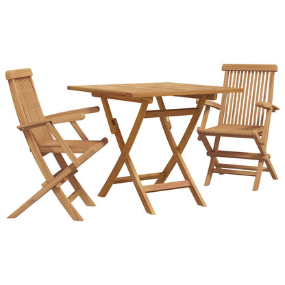 Set da Pranzo per Giardino 3 pcs Marrone Legno massello di teak - homemem39