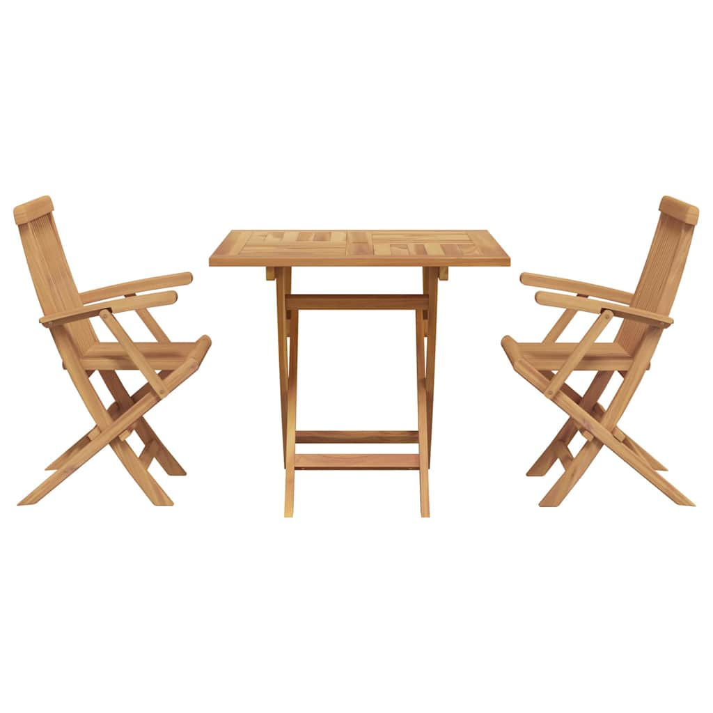 Set da Pranzo per Giardino 3 pcs Marrone Legno massello di teak - homemem39