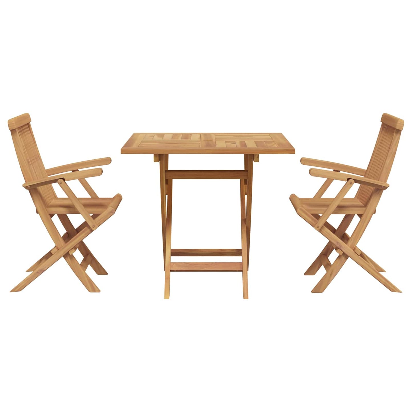 Set da Pranzo per Giardino 3 pcs Marrone