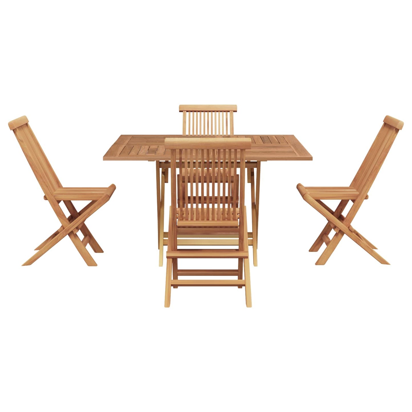 Set da Pranzo per Giardino Marrone Legno Teak Massello | homemem39