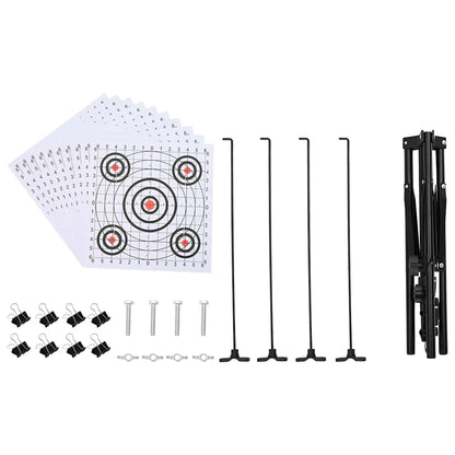 Supporto per bersaglio Nero e Bianco 82,5 x 51 x 150 cm Metallo | homemem39