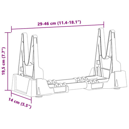 Supporto per tiro Regolabile Grigio 46 x 14 x 19,5 cm Plastica | homemem39