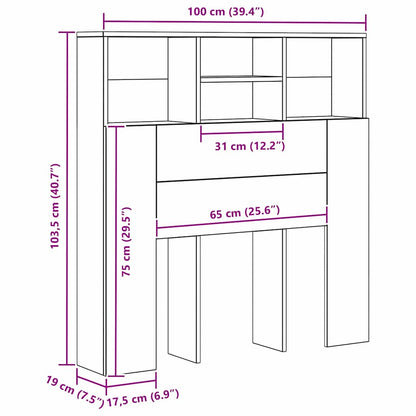 Testata del letto Rovere artigianale 100 x 19 x 103,5 cm