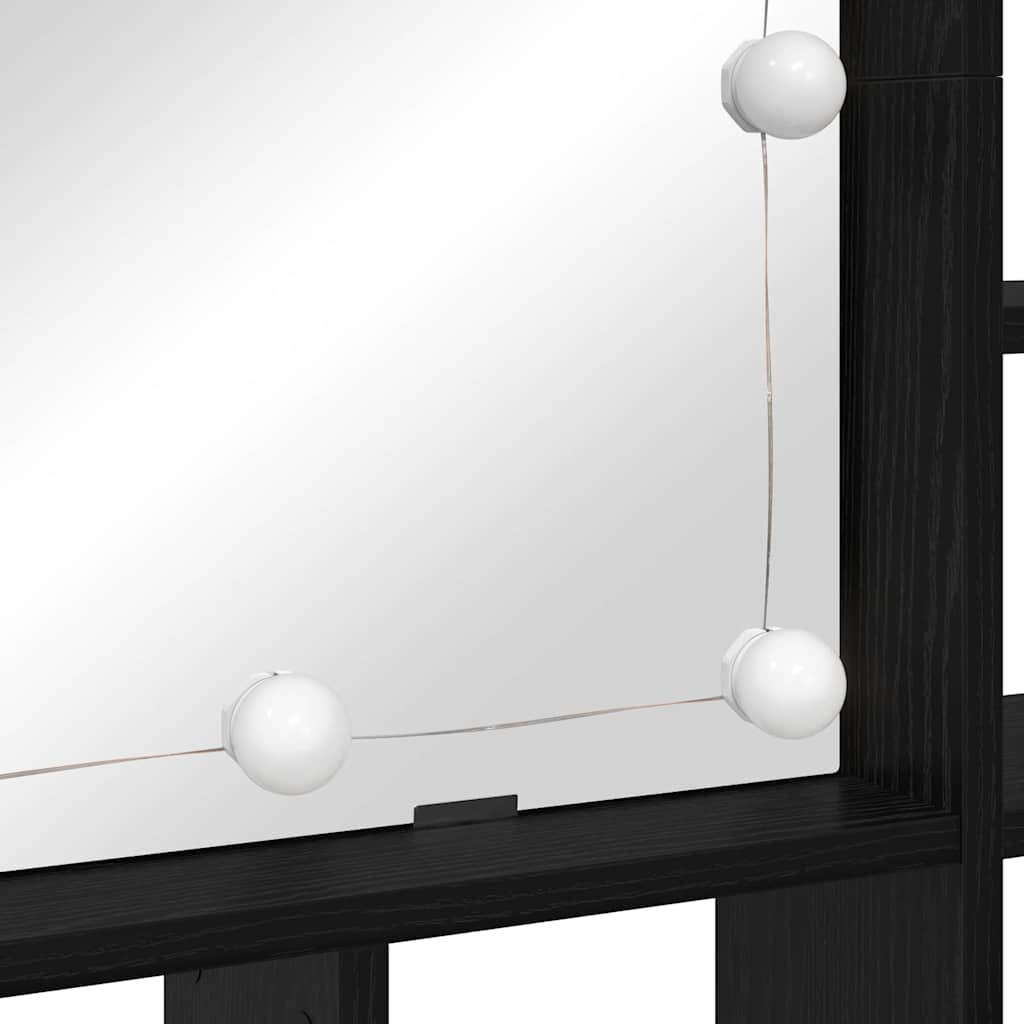 Mobiletto per specchio Rovere Nero 91 x 15 x 76,5 cm | homemem39