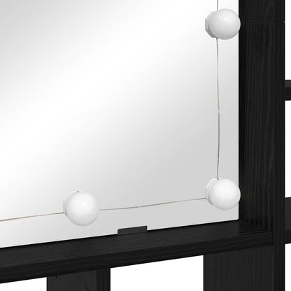 Mobiletto per specchio Rovere Nero 91 x 15 x 76,5 cm | homemem39