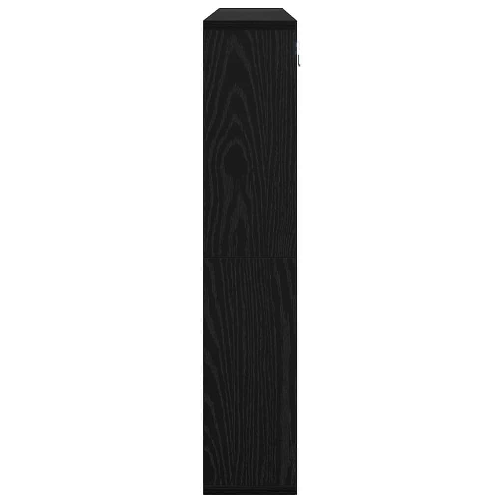Mobiletto per specchio Rovere Nero 91 x 15 x 76,5 cm | homemem39
