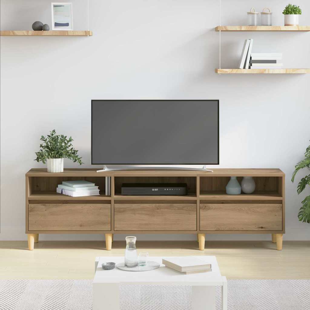 Mobile TV Rovere artigianale 150 x 30 x 45 cm Legno multistrato