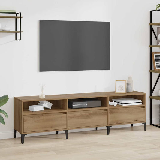 Mobile TV con cassetto Rovere artigianale 150 x 30 x 45 cm