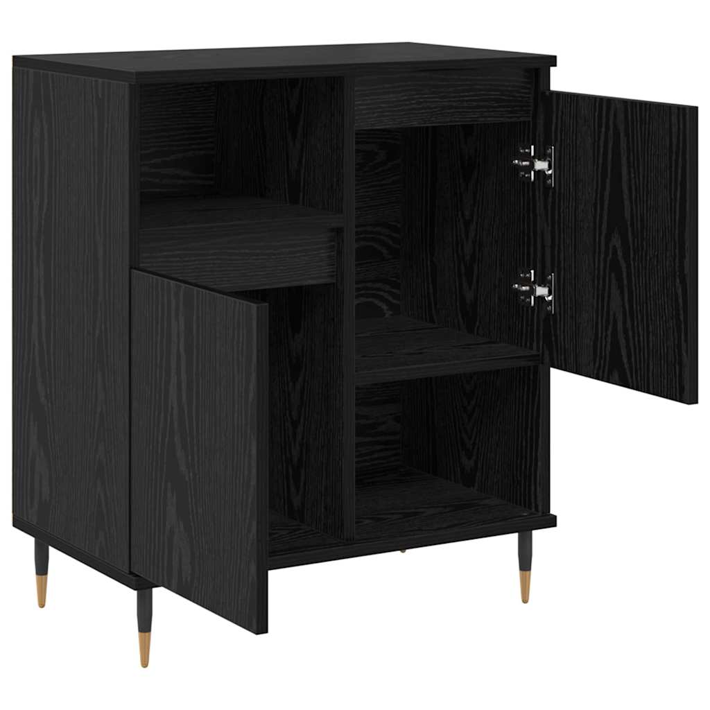 Credenza Rovere nero 60 x 35 x 70 cm Legno multistrato